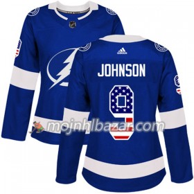 Dresovi Tampa Bay Lightning Tyler Johnson 9 Adidas 2017-2018 Plava USA Flag Fashion Authentic - Ženska